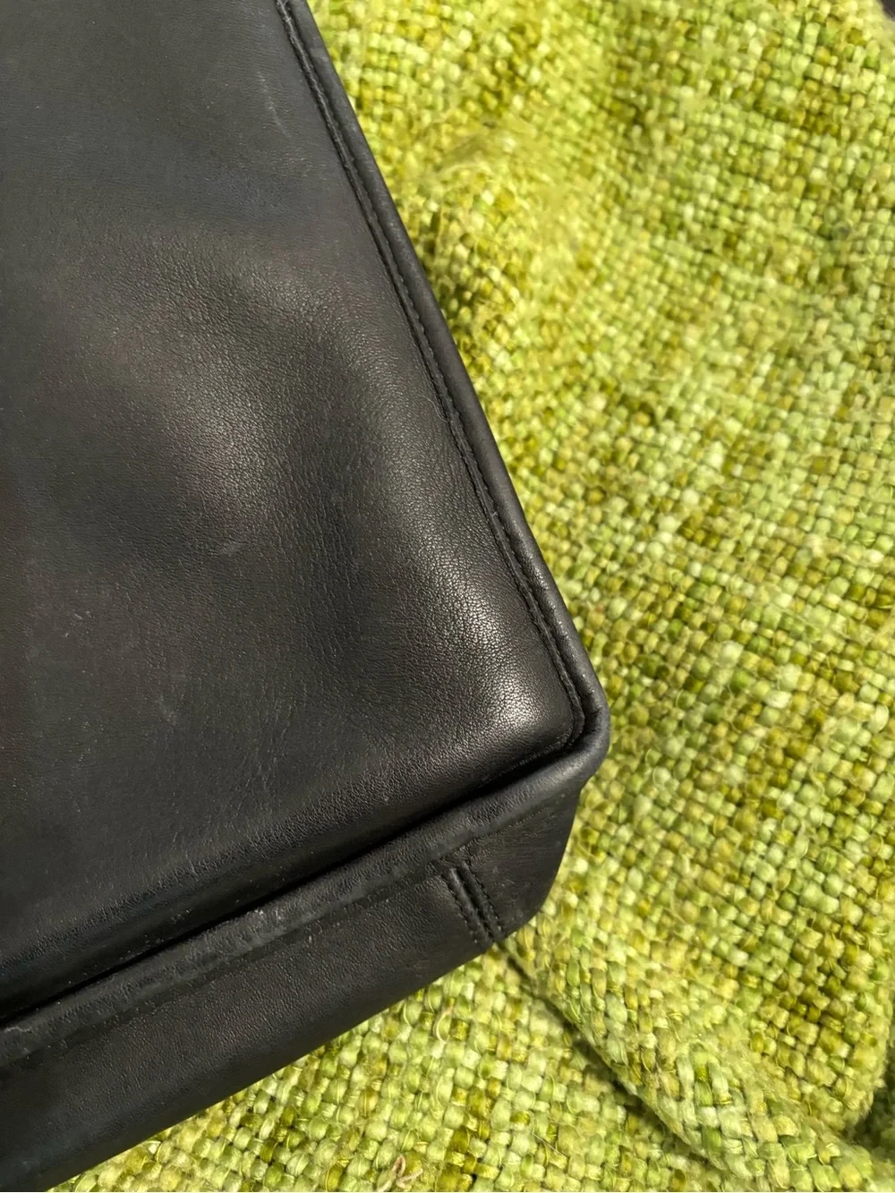 Vintage Coach Messenger Classic Black Leather  Briefcase - Premium Work Bag